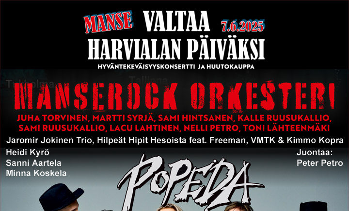 Manse valtaa Harvialan päiväksi